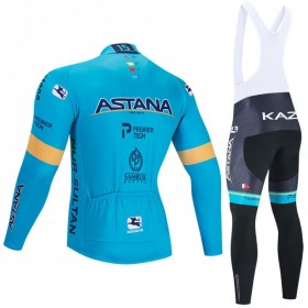 Tenue Maillot M/L + Collant à Bretelles 2020 Astana Pro Team N001